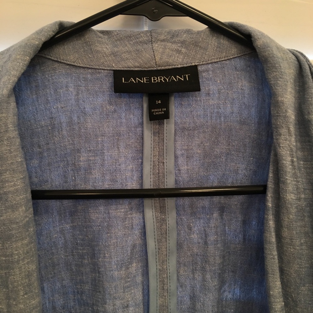 Chambray Flutter Front Blazer - image 2